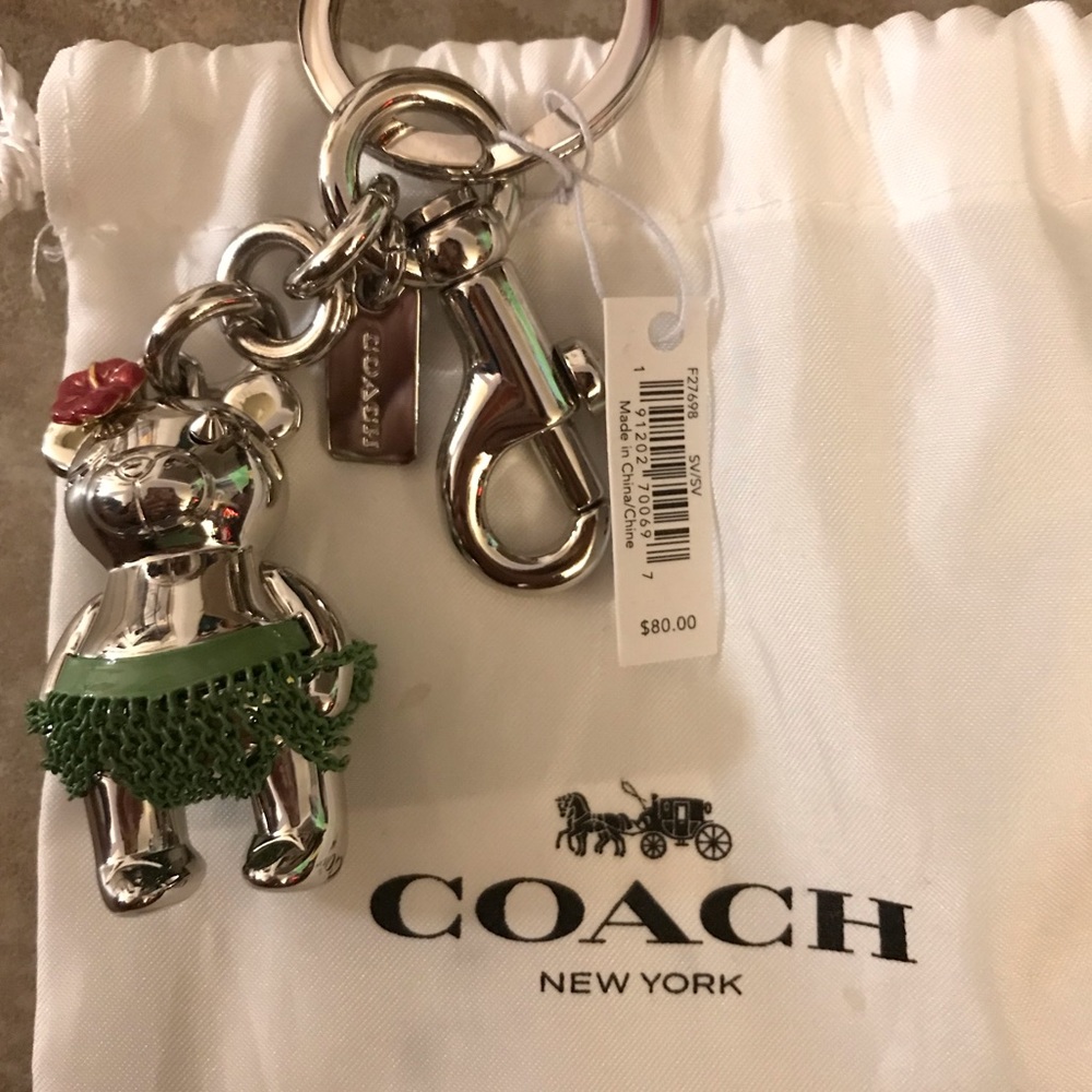 Coach 3D Hula Bear Keychain